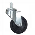 3x1 PP Caster Swivel Threaded Stem (3/8