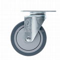 25 Series 4x1 TPR Caster (Swivel Plate)