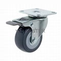 23 Series 5023 High Elastic TPR Caster (Plate w/o Brake)