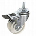 5022 PVC Transparent Caster (Stem with Total Brake)