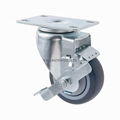 31 Series 314 High Elastic TPR Caster (Plate with Brake) 2