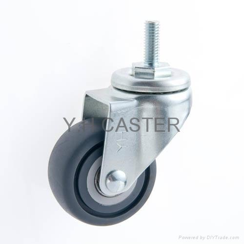 25 Series 2.5" TPR Caster (Plate with Brake) 5