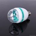 E27 3W RGB LED projector color changing Crystal disco Light rotating Magic Ball 