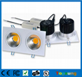 2*20w housing dimmable cob led downlight