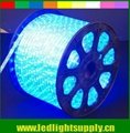 12mm diameter round led rope light 2 wires blue