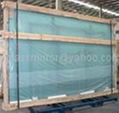 wood crate of clear float glass sheet