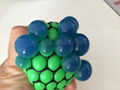 TPR stress ball, water bouncing ball with fabric, custom grape mesh squishy ball 18