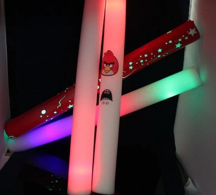 2014 Party Decoration Glow Baton Light up Stick Led Foam Stick 3