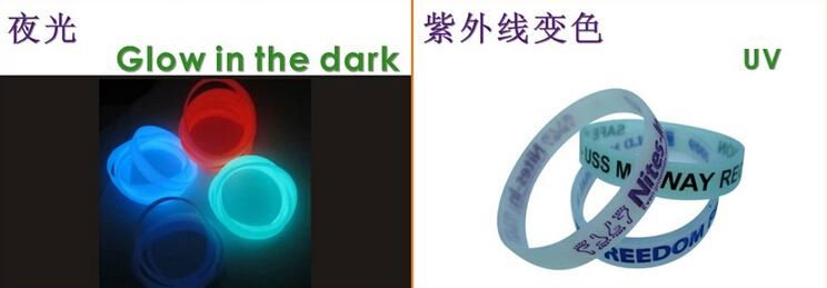 Promotional silicone wristband silicone fluorescent bracelet 2