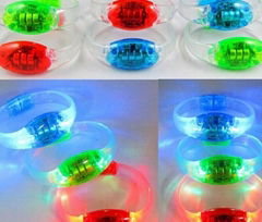 Custom Sound Activated Glow Flashing Led Bracelet Wristband