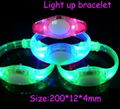 Custom Sound Activated Glow Flashing Led Bracelet Wristband 3