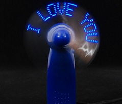 Promotion Customized Message Handle Mini LED Fan