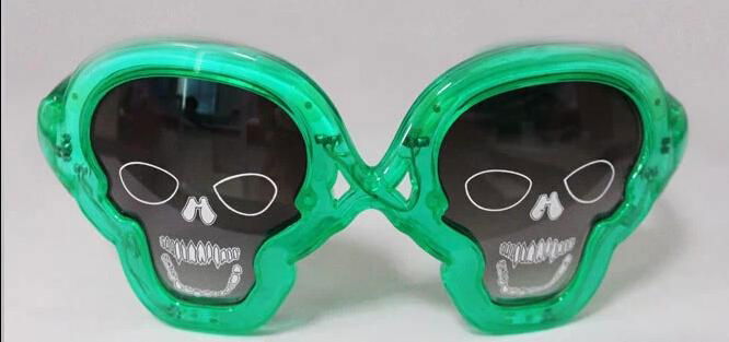 Halloween Light up LED Flashing Skull Sunglasses 3