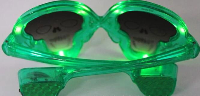 Halloween Light up LED Flashing Skull Sunglasses 4