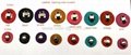 2.5~3.5cm round  cirle colorful  leatherette backing