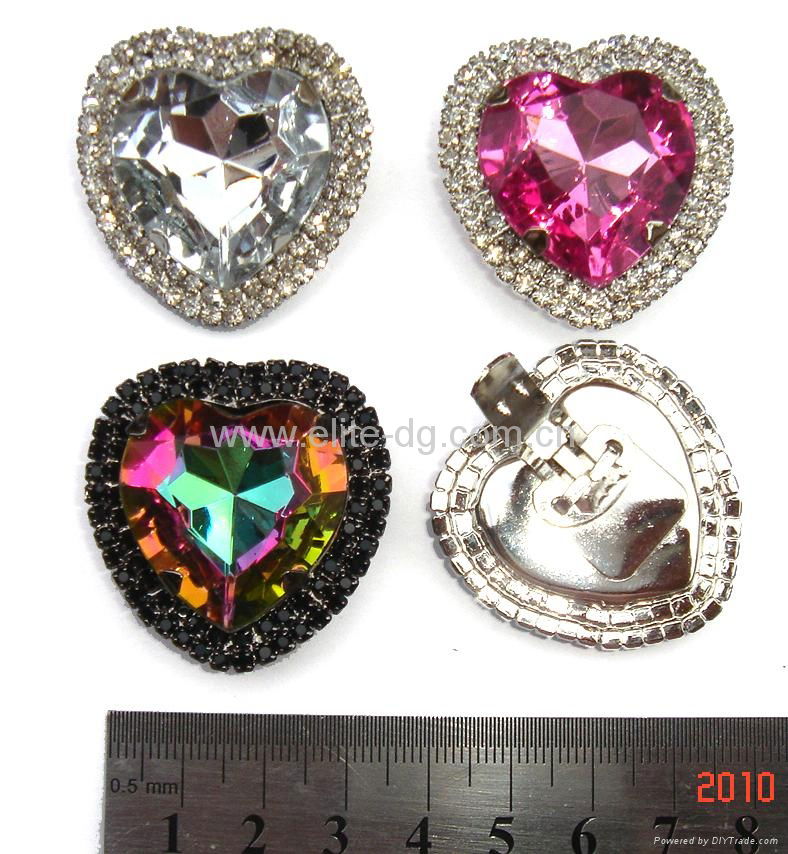 Heat shape alloy rhinestone vintage shoe clip