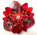 beads flower clips,shoe clips beaded bows
