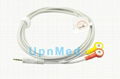 Holter earphone type 2 lead ECG cable