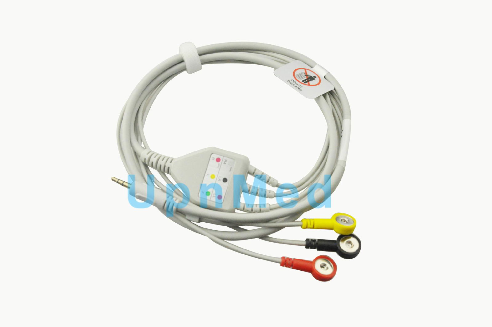 Earphone ECG cable with 3 lead wires