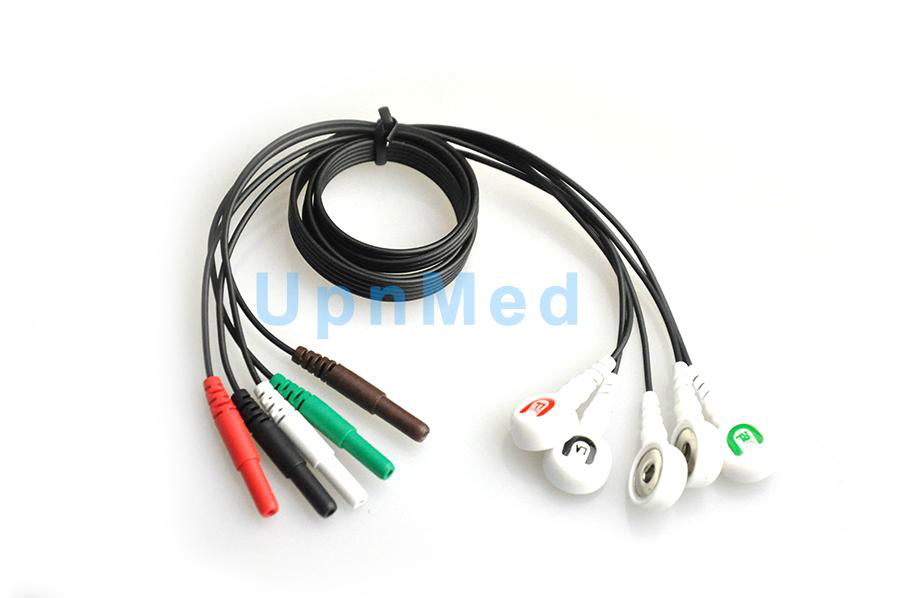 ECG Holter 5 lead  wires set ,Din1.5