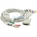 Cardiette 10 lead patient ekg cable with lead wires 1