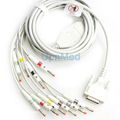 Edan SE-3/SE-601B 10 lead ekg cable wth lead wires, 15pins 