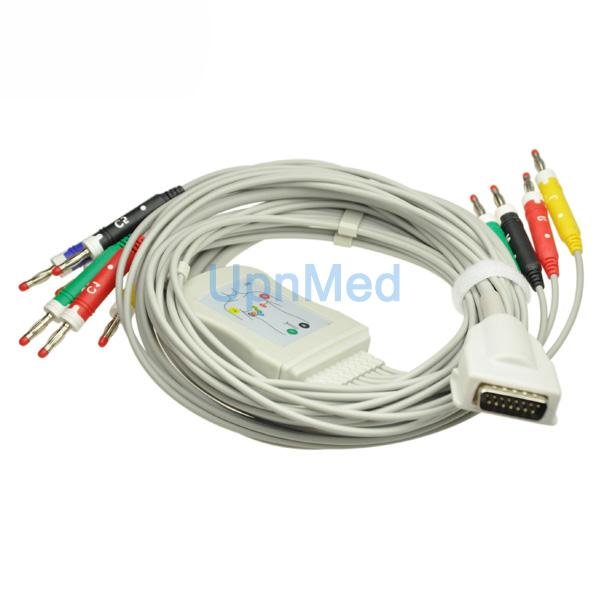 Burdick one piece 10 lead EKG cable with leadwires