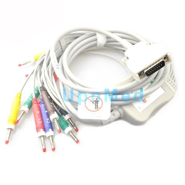 Mortara 10 lead EKG cable with leadwires 