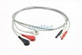 DIN 3 lead 5 lead ECG lead wire