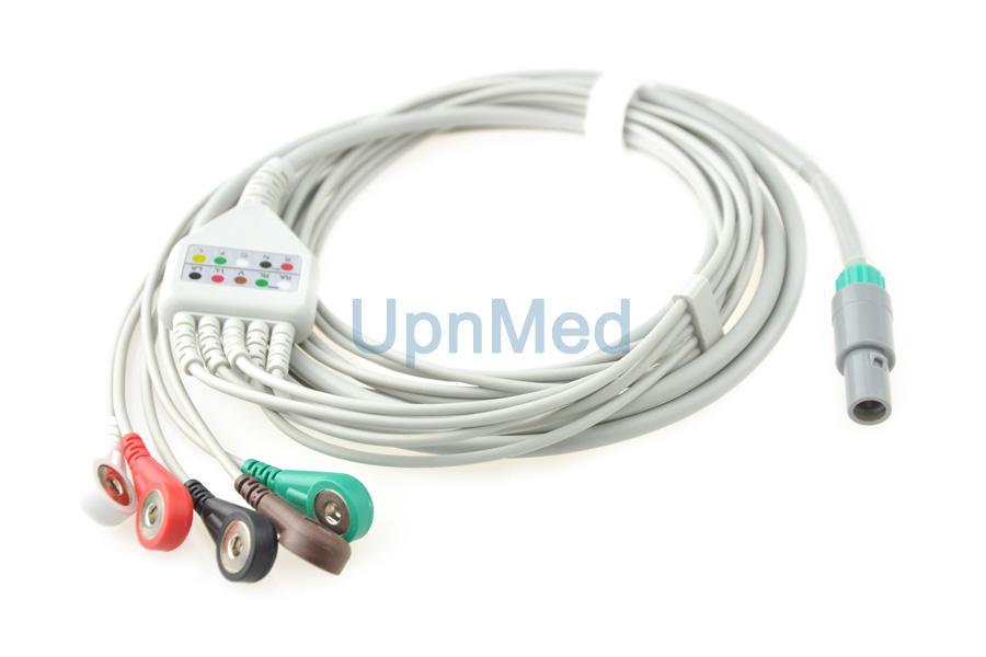 Huntleigh SC1000 5-lead ECG Cable, 8 pins 2