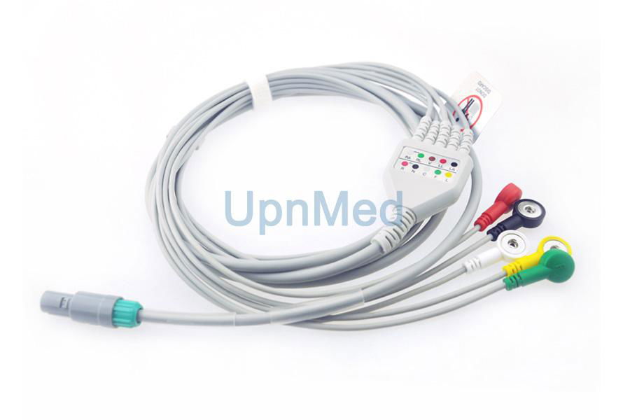 Huntleigh SC1000 5-lead ECG Cable, 8 pins 3