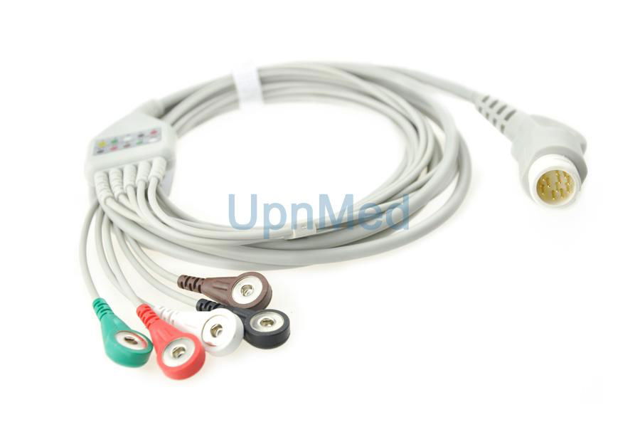 M1986A Philips 5-lead ECG cable, 12 pin 2