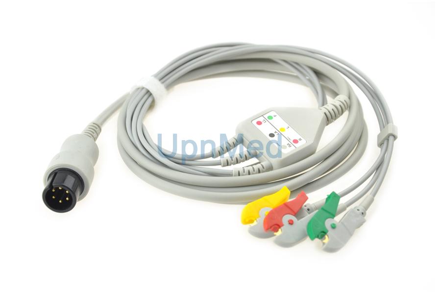 Physio Control lifepak 9b Patient ECG Cable with leadwires 4