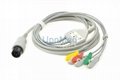 Physio Control lifepak 9b Patient ECG Cable with leadwires 4