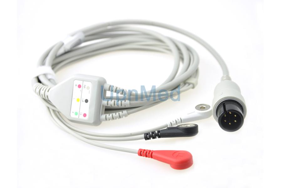 Universal One piece 5-lead ECG Cable with leadwires 1 Universal One piece 5-lead ECG Cable with leadwires 1