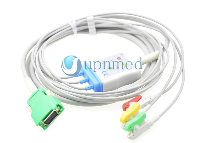  Nihon Kohden OPV-1500 3-lead ECG cable 