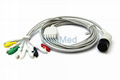 Nihon Kohden defibrillator TEC-5200A ECG cable with lead wires,11 pins 