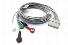 Schiller Lux 5 lead ECG Cable with leadwires