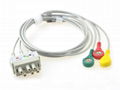 BR-019P Nihon Kohden 3 lead ECG wires 2