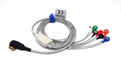 Holter OEM One piece 7-lead ECG Cable with leadwires