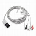 Nihon Kohden defibrillator TEC-5200A ECG cable with lead wires,11 pins 