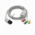 Nihon Kohden defibrillator TEC-5200A ECG cable with lead wires,11 pins 