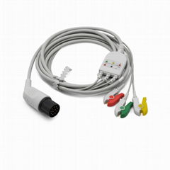 Nihon Kohden defibrillator TEC-5200A ECG cable with lead wires,11 pins