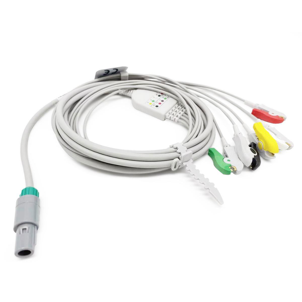 Huntleigh SC1000 5-lead ECG Cable, 8 pins