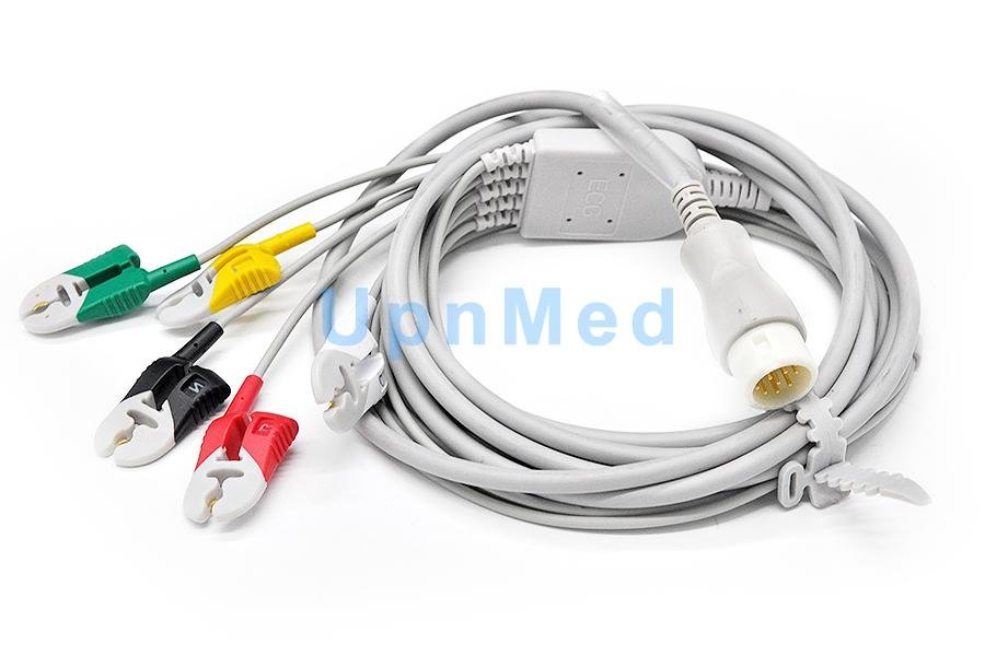M1986A Philips 5-lead ECG cable, 12 pin 3