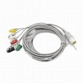 Philips ECG cable with lead wires, 8 pins