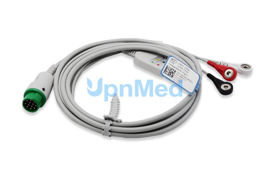 Bruker ECG Cable with leadwires,12 pins  3