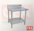 Stainless Steel Work Table with Splash Back (TJ-WBB) 4