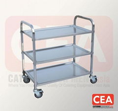 Stainless Steel Service Trolley - 3 Tiers