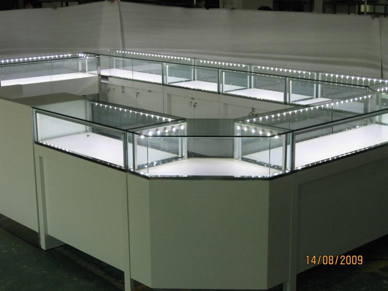 Famous jewellery display kiosk showcase with LED light 2